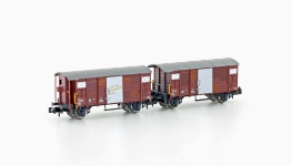 Hobbytrain H24202 - N 2-tlg. Güterwagenset K2 Braun der SBB; Ep. IV